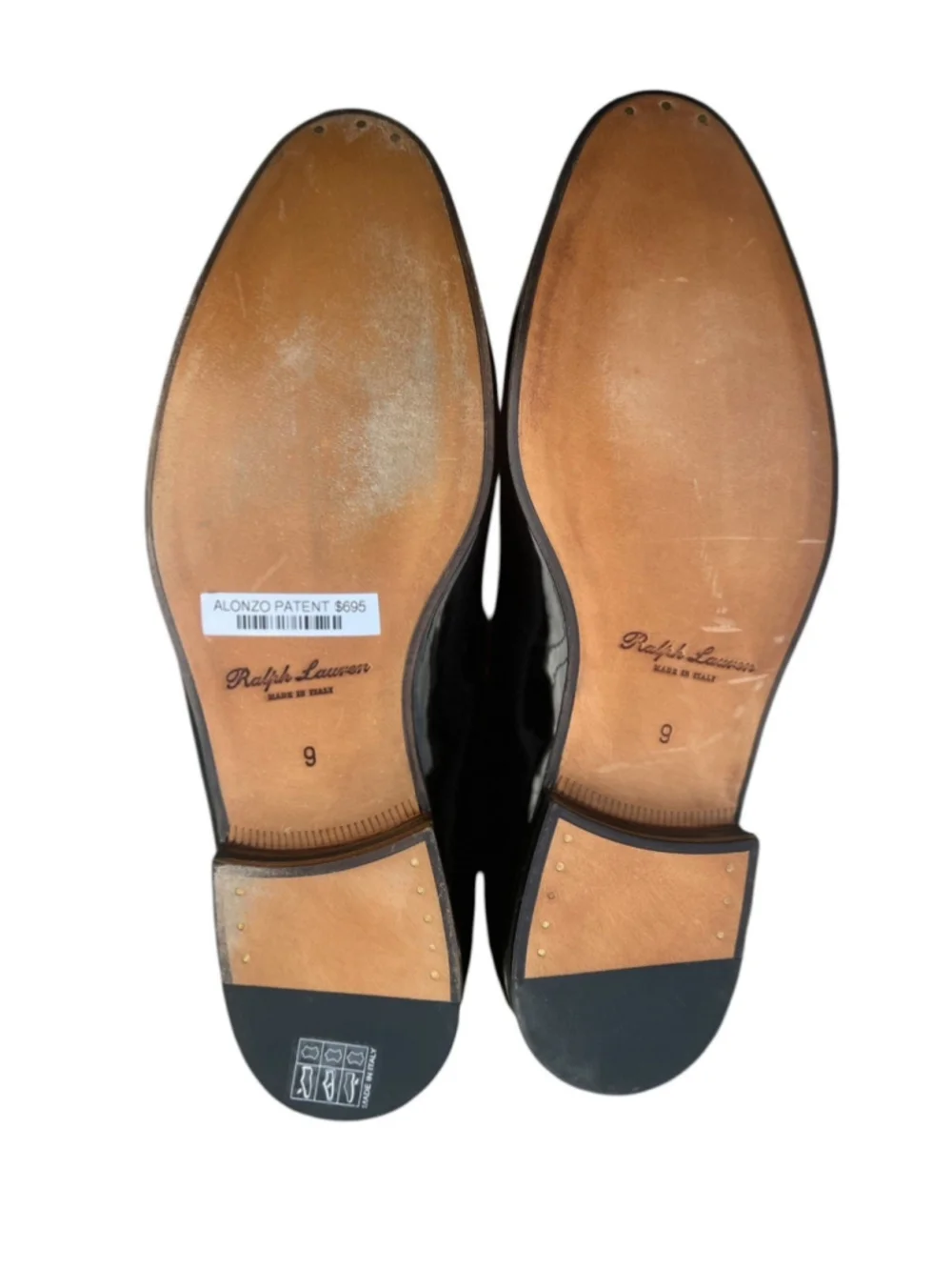 Ralph Lauren Purple Label Alonzo Patent Leather Slipper Loafer Men’s US 9 Italy